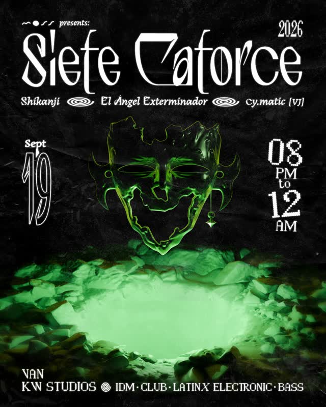 Margins of Sound Society presents: Siete Catorce, El Ángel Exterminador, Shikanji, and cy.matic (VJ)