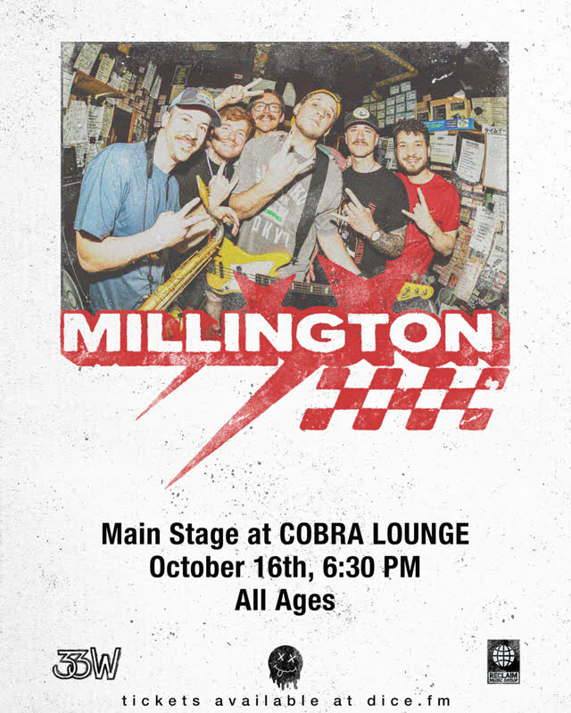 MILLINGTON is back at Cobra Lounge