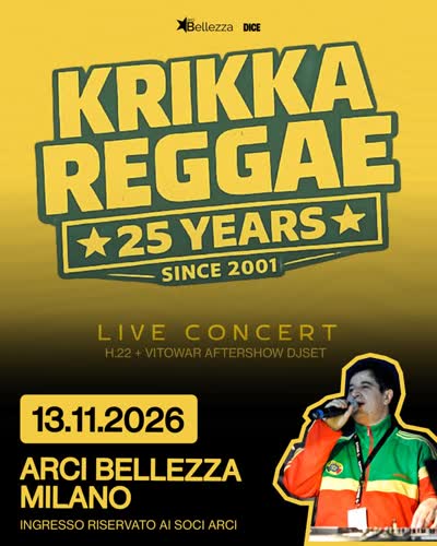 KRIKKA REGGAE _ MILANO LIVE CONCERT + VITOWAR DJSET