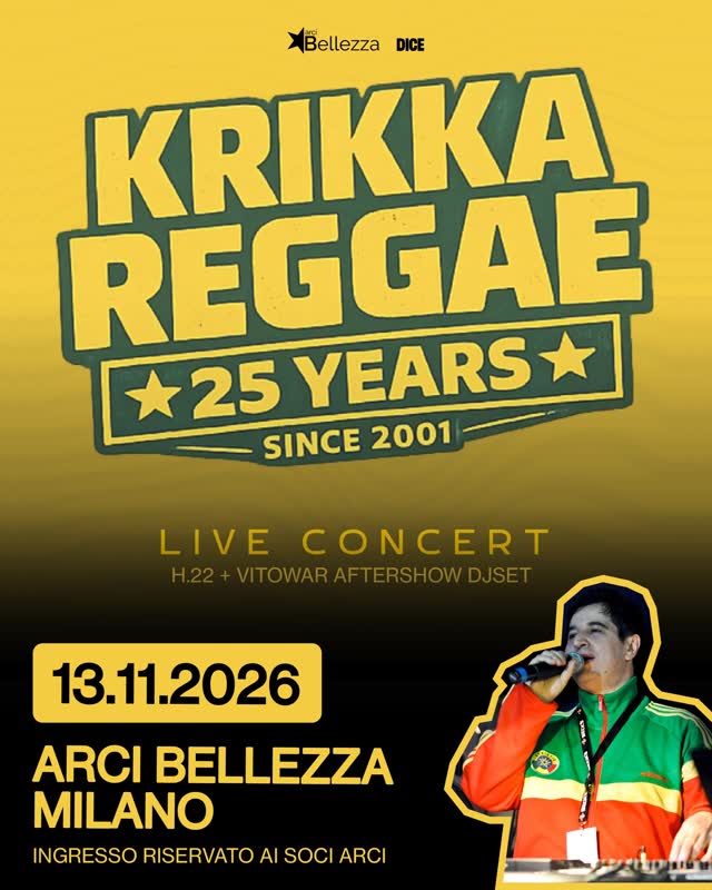 KRIKKA REGGAE _ MILANO LIVE CONCERT + VITOWAR DJSET