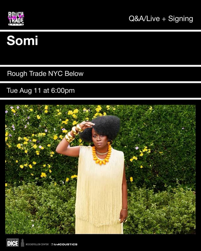 Somi live performance and signing in support of her new album What Does It Takes To Bloom?