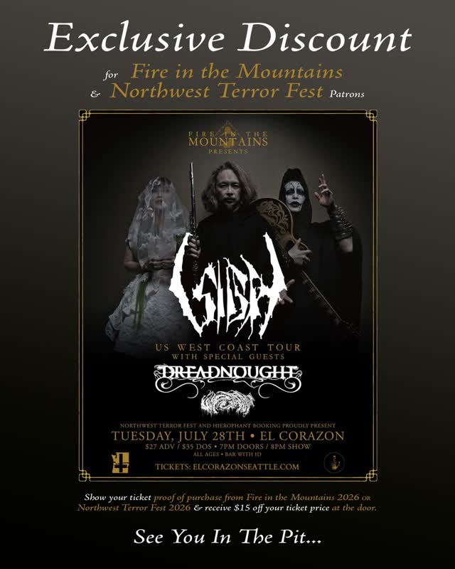 SEATTLE: SPECIAL SHOW ANNOUNCEMENT - Sigh, Dreadnought, Undulation