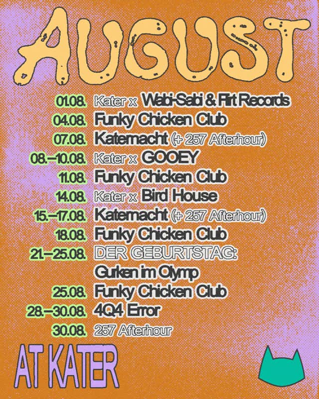 AUGUST AT KATER