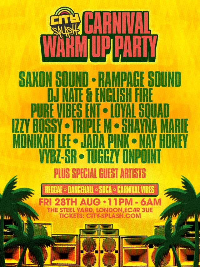 CITY SPLASH CARNIVAL WARM UP PARTY