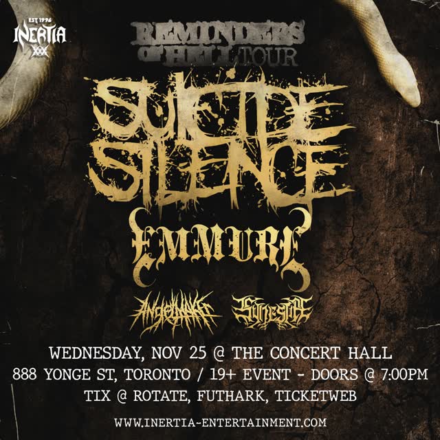 Suicide Silence, Emmure, Angelmaker, Synestia LIVE AT 888 Yonge