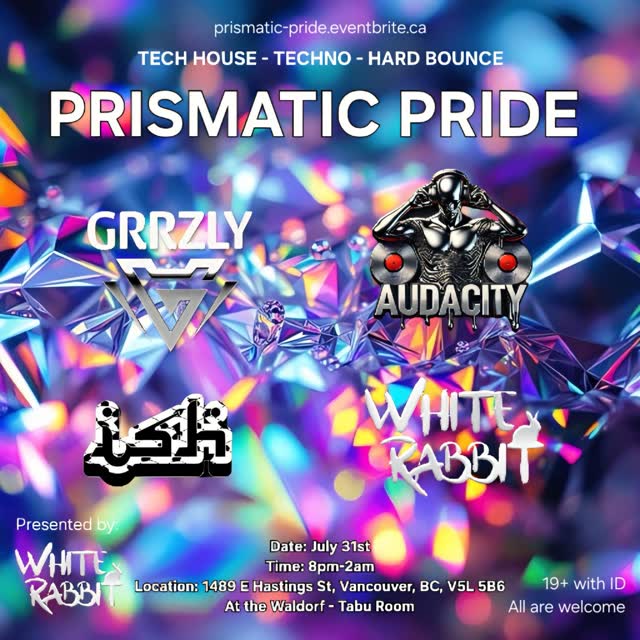 Celebrate Pride with a night of Tech House, Techno & Hard Bounce
