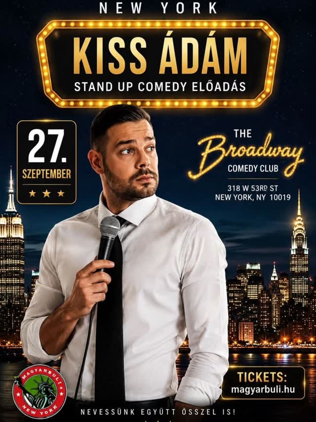 Kiss Ádám érkezik a Broadway Comedy Klub-ba