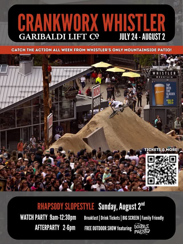 Crankworx Rhapsody Slopestyle watch party & Afterparty