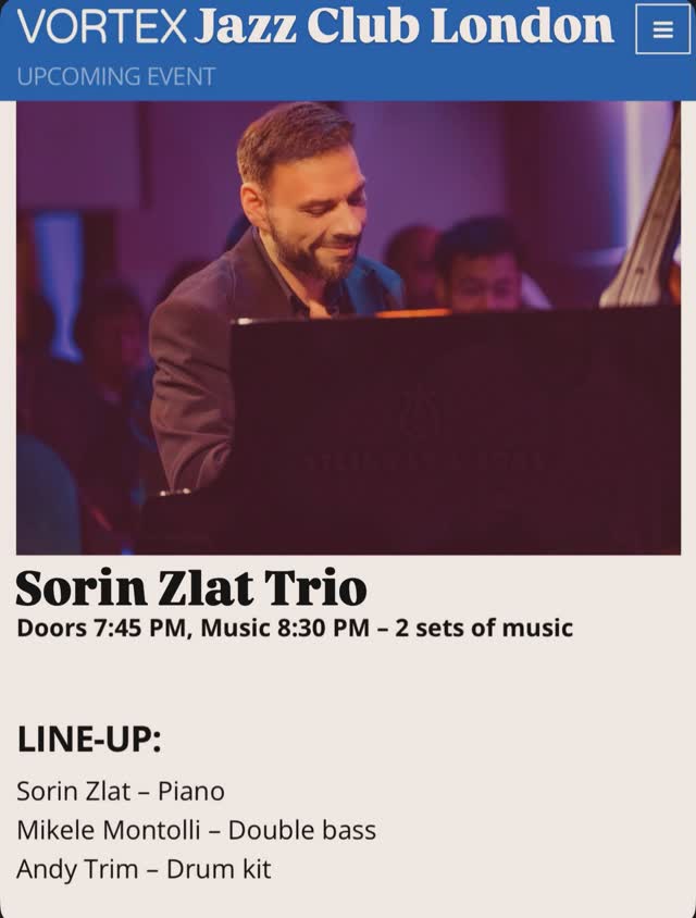 Sorin Zlat at Vortex Jazz Club