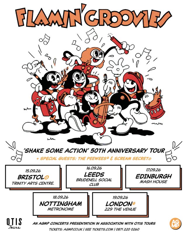 FLAMIN' GROOVIES 'SHAKE SOME ACTION' 50TH ANNIVERSARY TOUR