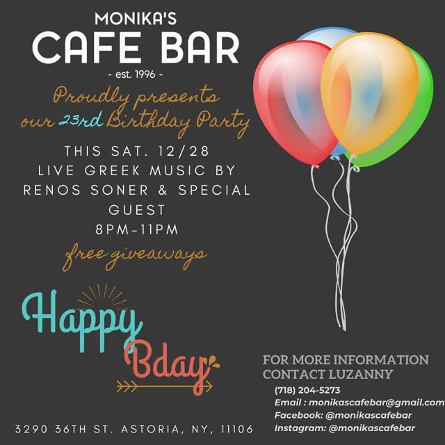 23rd Birthday Celebration with LIVE Greek Music