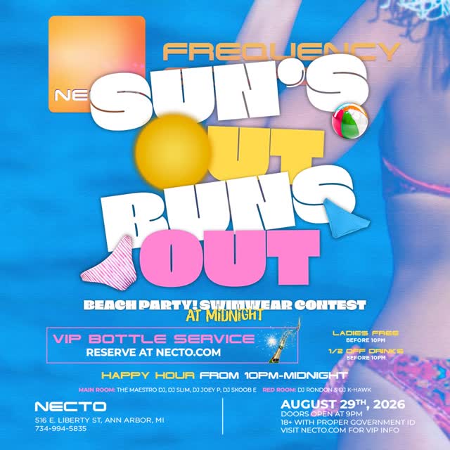 FREQUENCY SUN'S OUT BUNS OUT BEACH PARTY