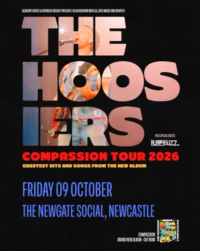 THE HOOSIERS ARE COMING TO NEWGATE SOCIAL
