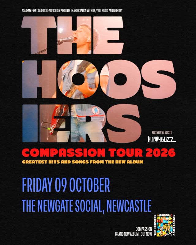 THE HOOSIERS ARE COMING TO NEWGATE SOCIAL
