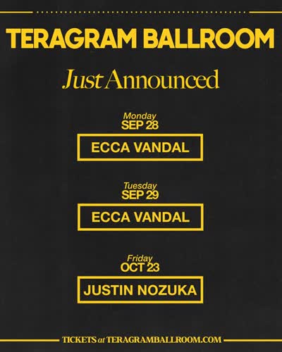 TERAGRAM BALLROOM Just Announced