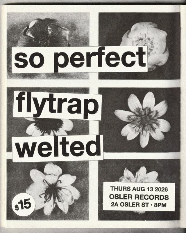 SO PERFECT, FLYTRAP & WELTED Live at Osler Records