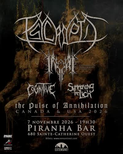 Psycroptic, Inferi, Cognitive and Summoning The Lich live at Piranha Bar
