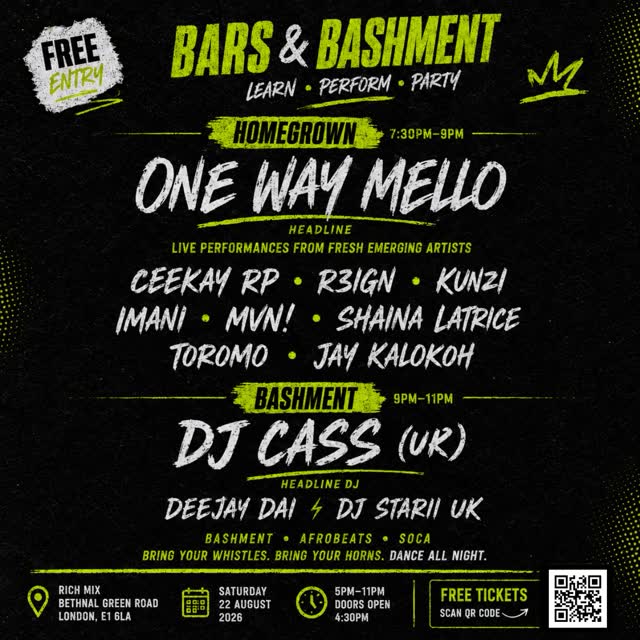 BARS and BASHMENT! FREE YOUTH MUSIC FESTIVAL