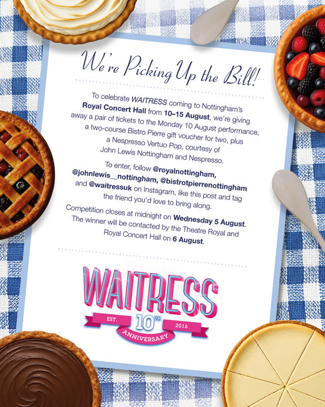 Waitress the Musical at Royal Concert Hall, Nottingham