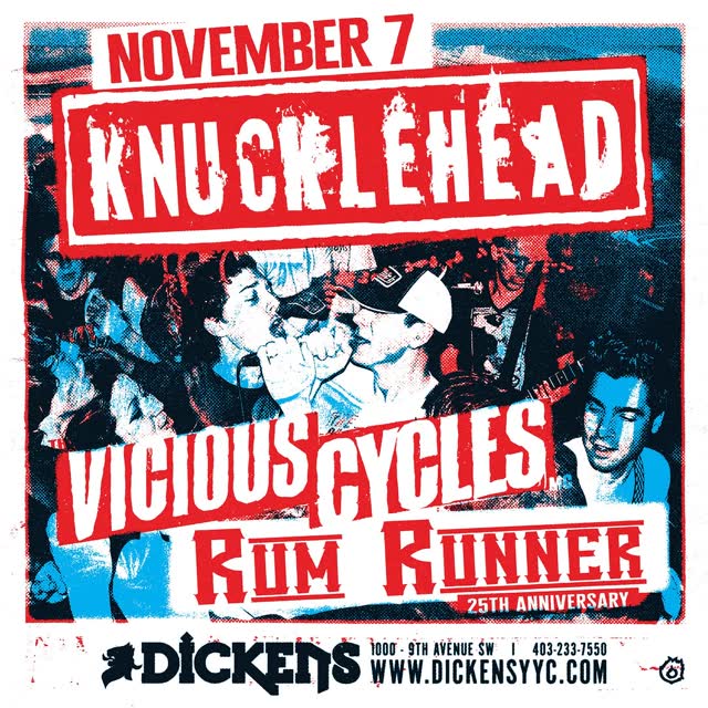 Knucklehead with support from The Vicious Cycles and Rum Runner