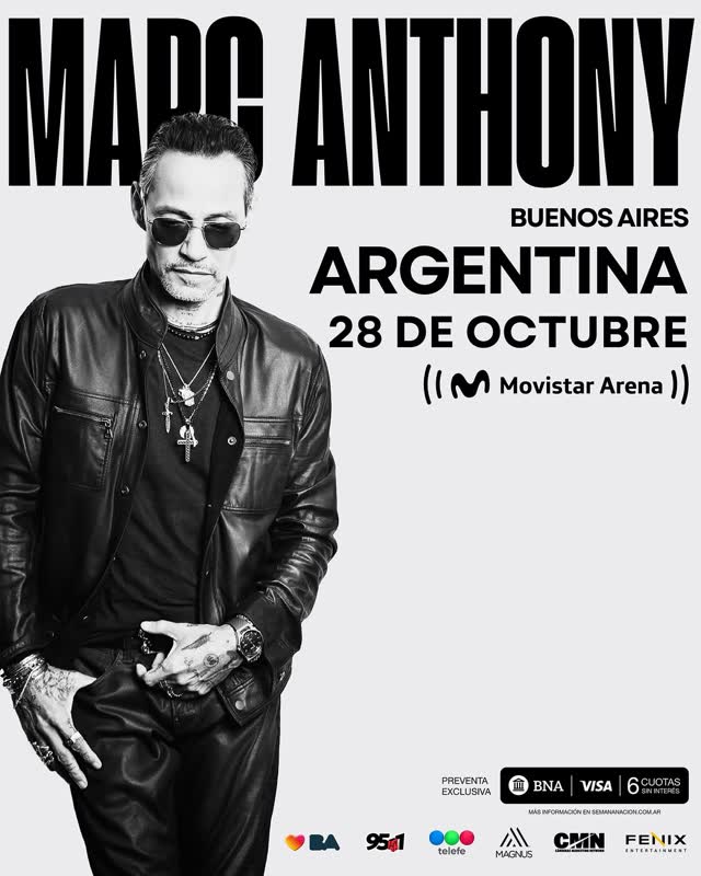 Marc Anthony llega al Movistar Arena