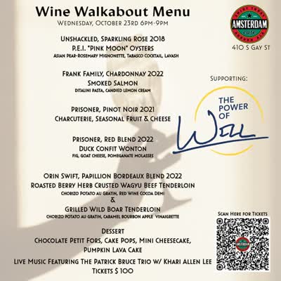 Wine Walkabout Menu