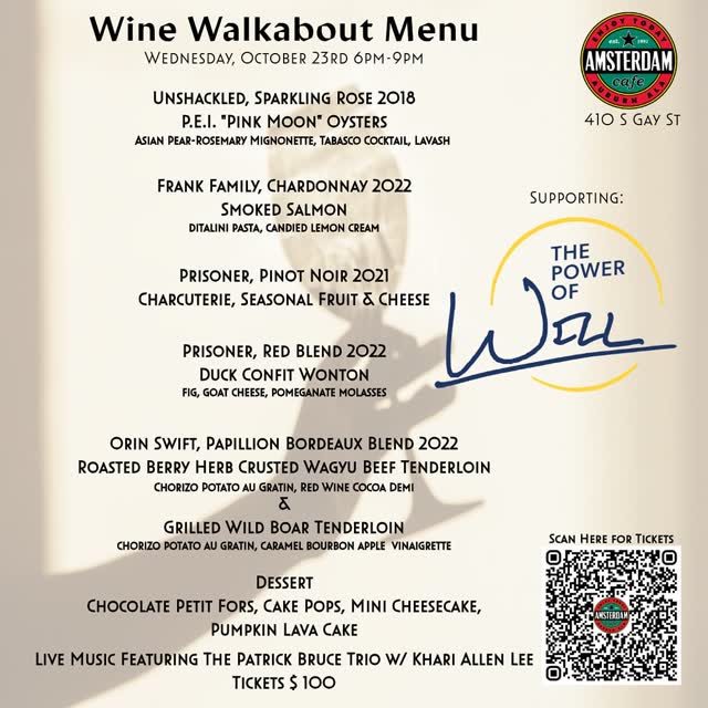 Wine Walkabout Menu