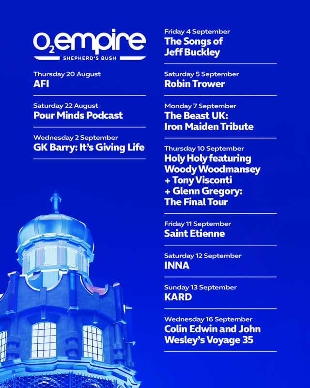 O2 Empire Shepherd's Bush Upcoming Events