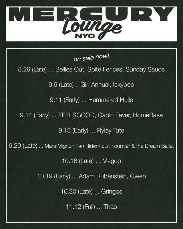 Mercury Lounge NYC on sale now!