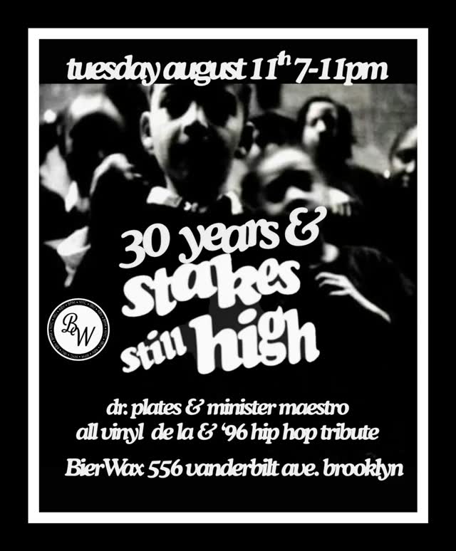 30 Years & Stakes Still High: All Vinyl De La & ‘96 Hip Hop Tribute