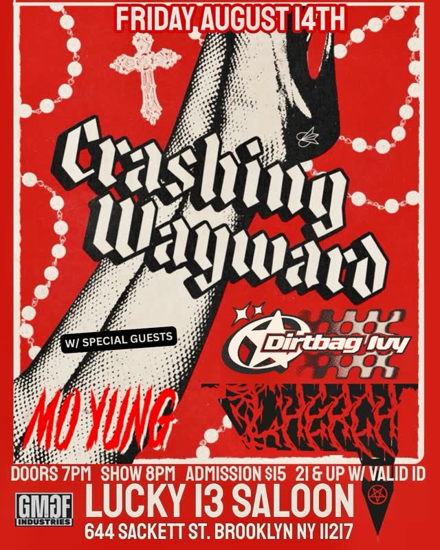 Old friends Dirtbag Ivy & Crashing Wayward will finally be sharing the stage together in Brooklyn!