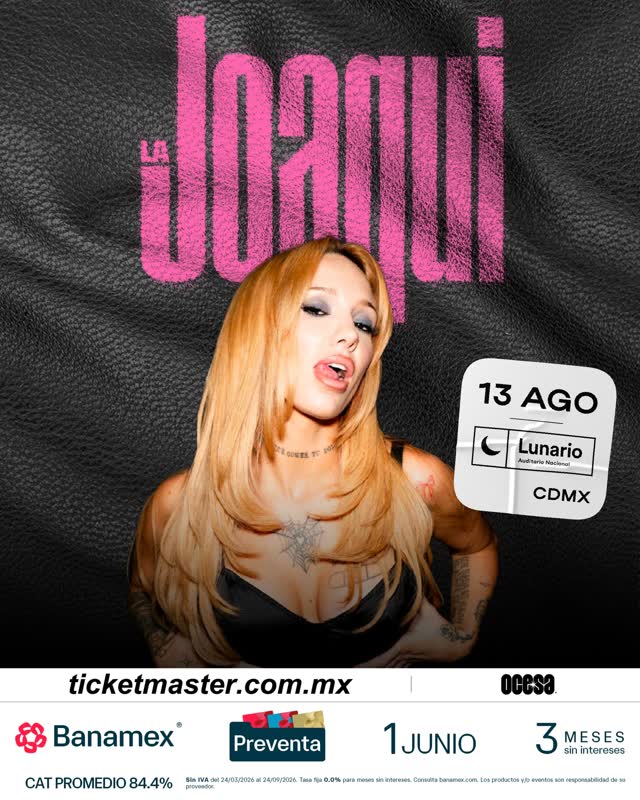 La Joaqui llega con toda la actitud este 13 de agosto al Lunario