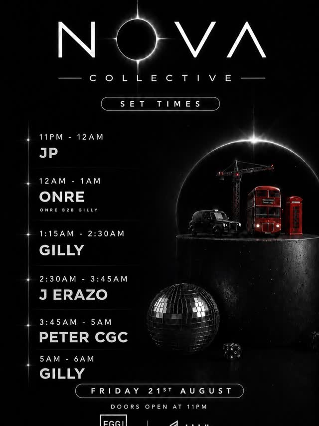 NOVA COLLECTIVE SET TIMES