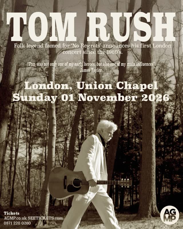 AGMP Concerts proudly presents TOM RUSH