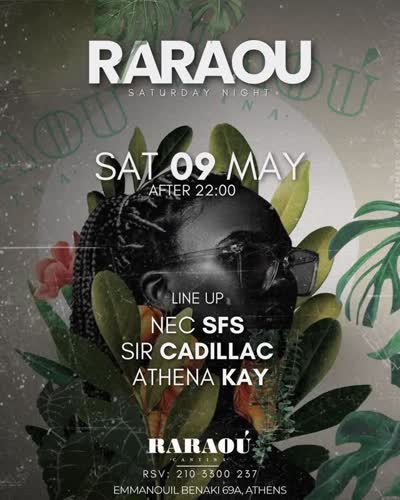 Raraoú presents: A special Tribute night with grooves and drinks
