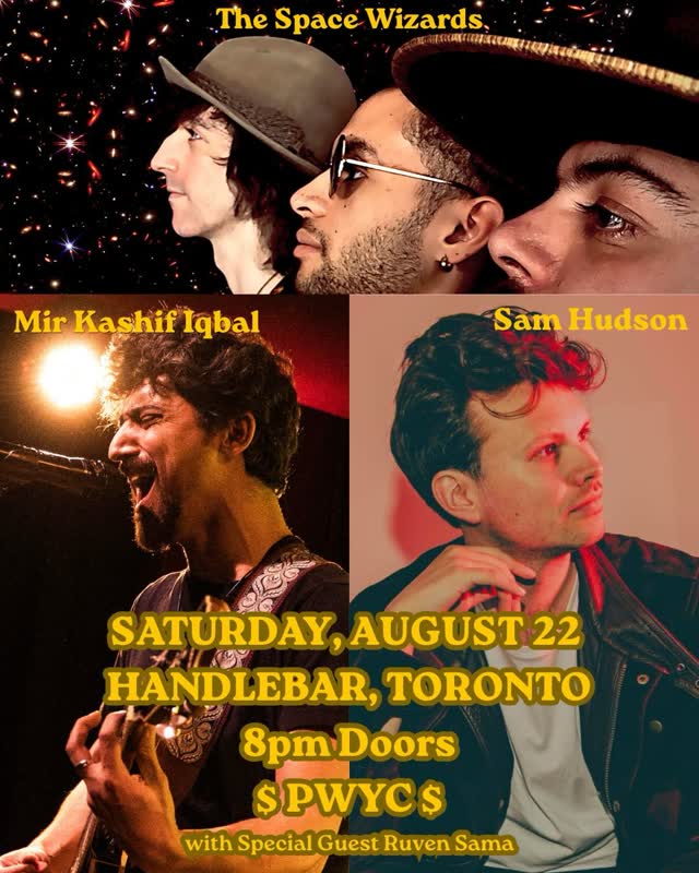 Sam Hudson with Mir Kashif Iqbal and The Space Wizards