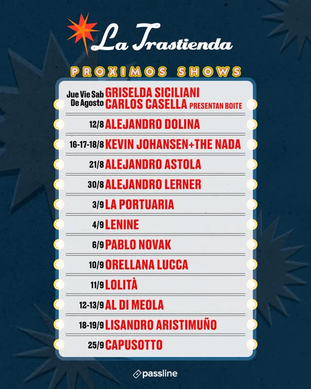 La Trastienda PROXIMOS SHOWS