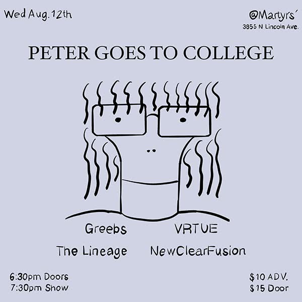 Greebs, Vrtue, The Lineage, New Clear Fusion at Martyrs'
