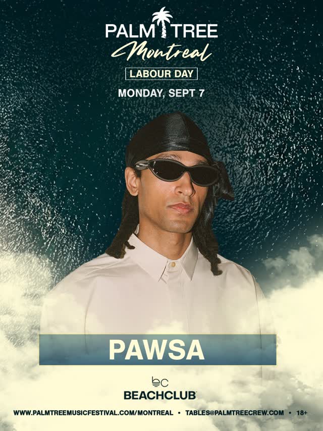 Palm Tree Montreal at Beachclub with PAWSA