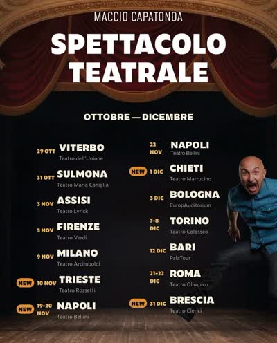 MACCIO CAPATONDA SPETTACOLO TEATRALE