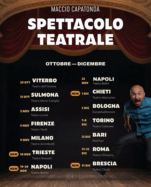 MACCIO CAPATONDA SPETTACOLO TEATRALE