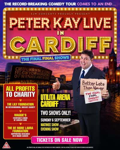 Peter Kay returns to Utilita Arena Cardiff