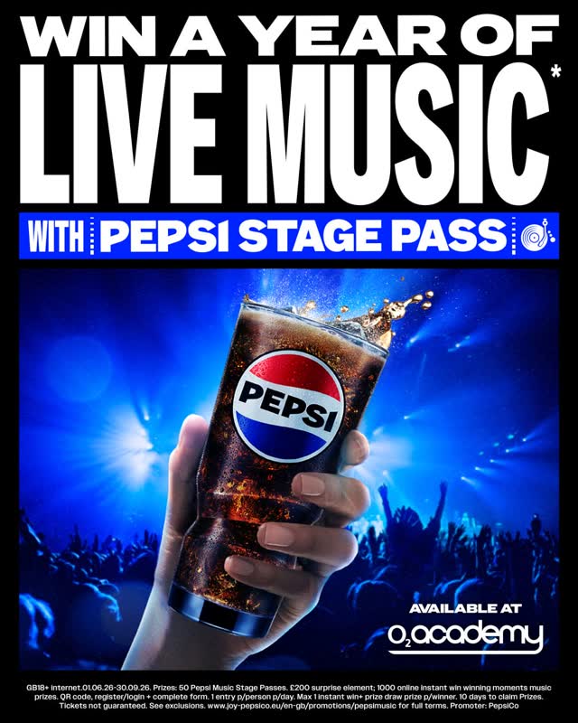 Win a Pepsi Stage Pass and tickets to Utilita Arena Cardiff