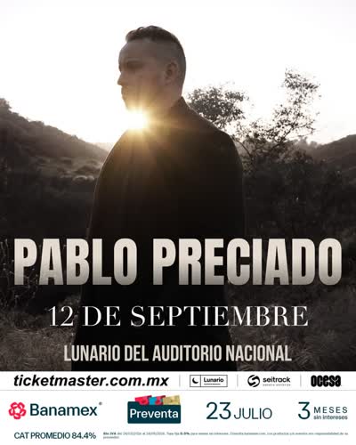 Pablo Preciado llega este 12 de septiembre al Lunario del Auditorio Nacional