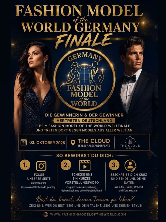 FASHION MODEL OF THE WORLD GERMANY – DAS GROSSE FINALE 2026!