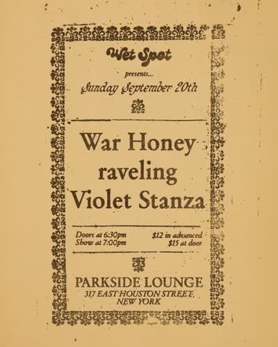 War Honey, raveling, Violet Stanza