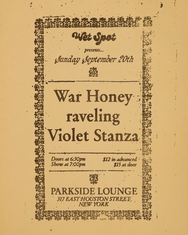 War Honey, raveling, Violet Stanza