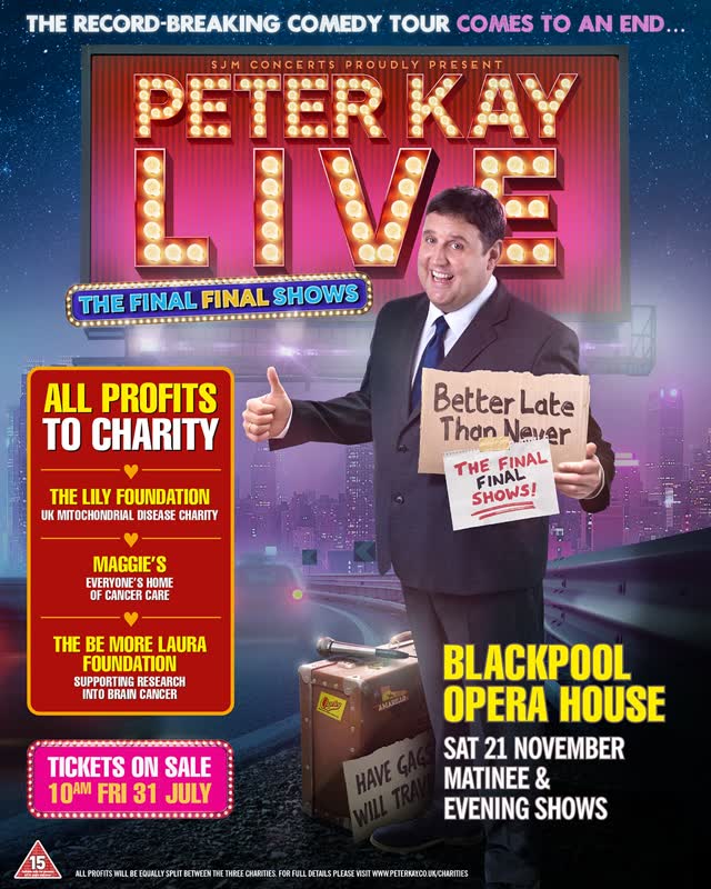 Peter Kay comes to Winter Gardens Blackpool