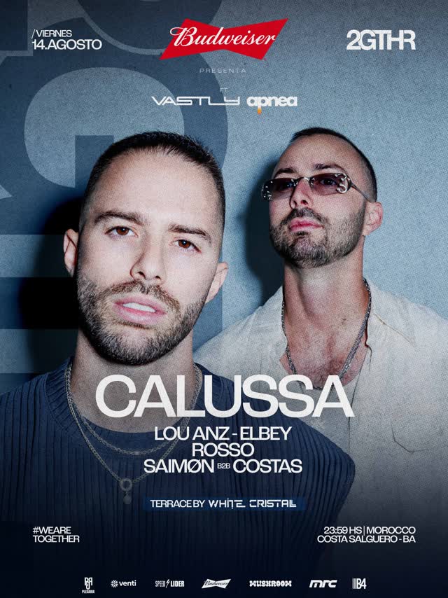 Calussa junto a Lou Anzoategui, Elbey, Rosso Music, Saimon Sound b2b Costas