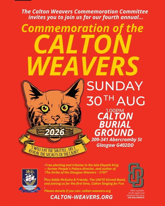 Commemoration of the CALTON WEAVERS